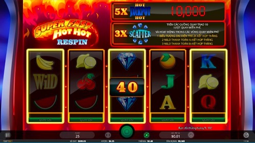 Super Fast Hot Hot Respin slot game HappyLuke casino online