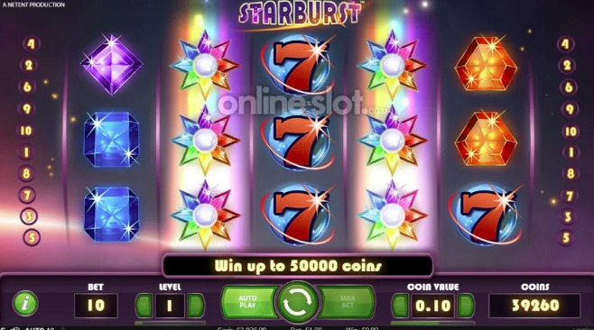 Review Starburst - slot game chủ đề đá quý và không gian