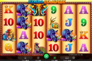 Jumbo Stampede iSoftBet slot game HappyLuke đánh bài online